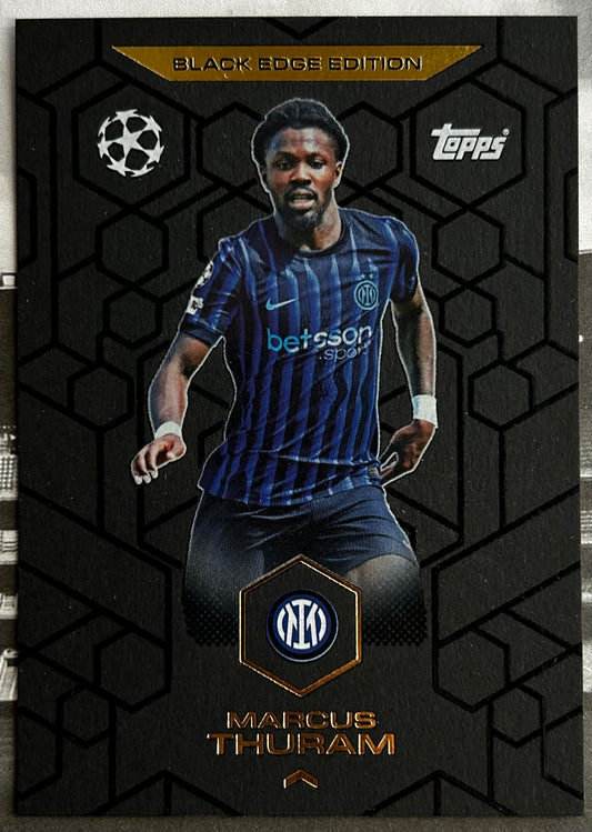2025-26 Topps UCC Match Attax - MARCUS THURAM (INTER MILAN) Black Edge BE9