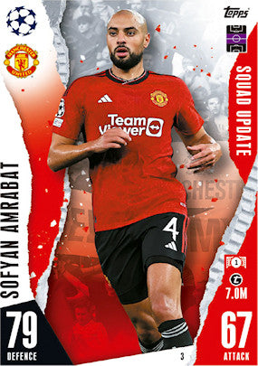 Topps 2023-24 Match Attax Extra UEFA - Single SQUAD UPDATE Cards (#1 - #45)