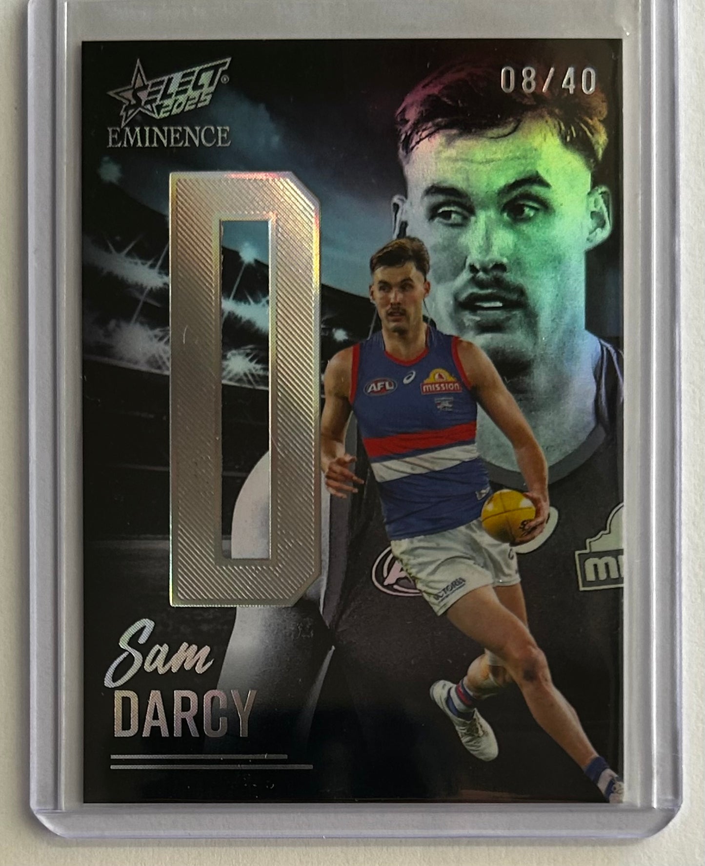 2025 AFL Select Eminence - SAM DARCY (WESTERN BULLDOGS) Nameplate Platinum /40 NB297