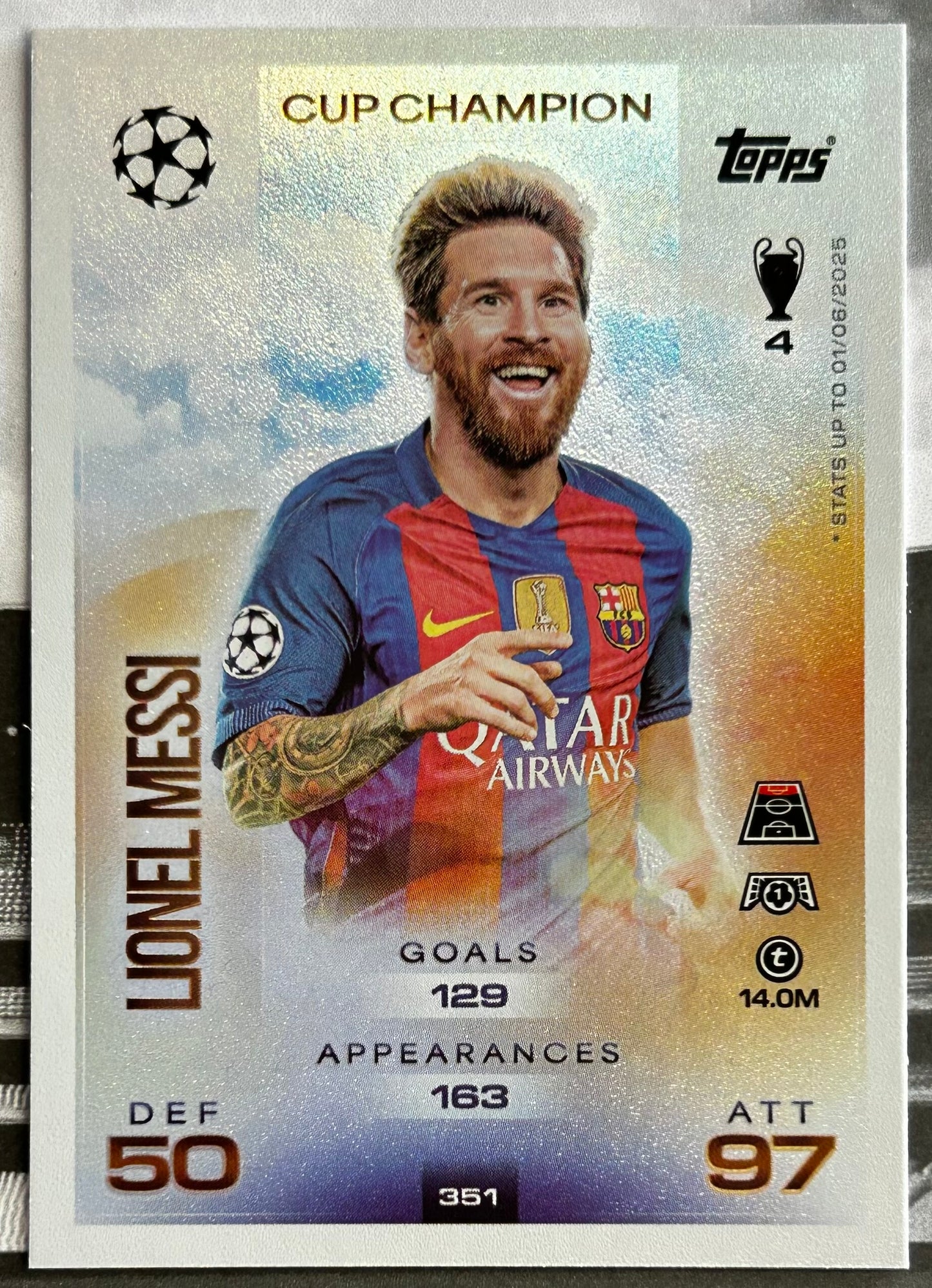 2025-26 Topps UCC Match Attax - CUP CHAMPIONS Rainbow Foil (#343-#360) 1:3 packs