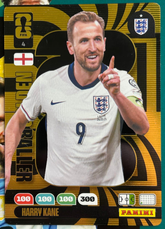 Panini FIFA World Cup 2026 Adrenalyn XL - HARRY KANE (ENGLAND) Golden Baller #4
