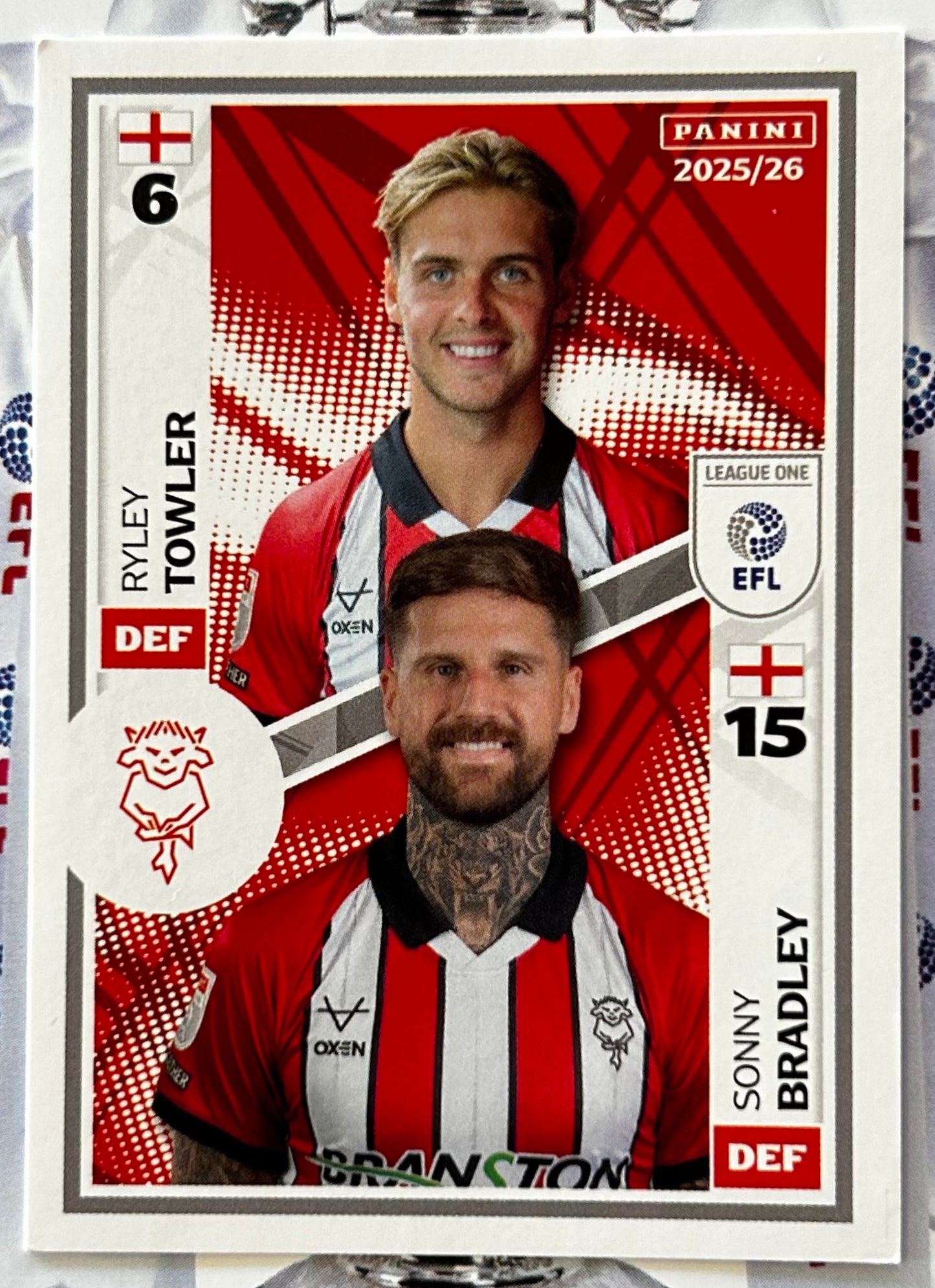 Panini EFL 2025-26 Sticker Collection - Single LEAGUE ONE Stickers (#533 - #580)