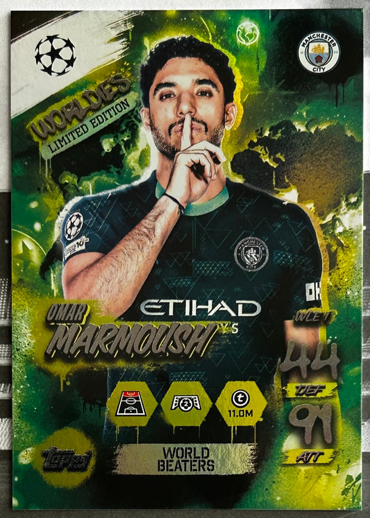 2025-26 Topps UCC Match Attax - OMAR MARMOUSH (MANCHESTER CITY) Worldies Limited Edition WLE1