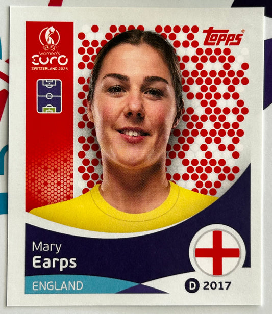 Topps UEFA Women's EURO 2025 Sticker Collection - MARY EARPS (ENGLAND) #255