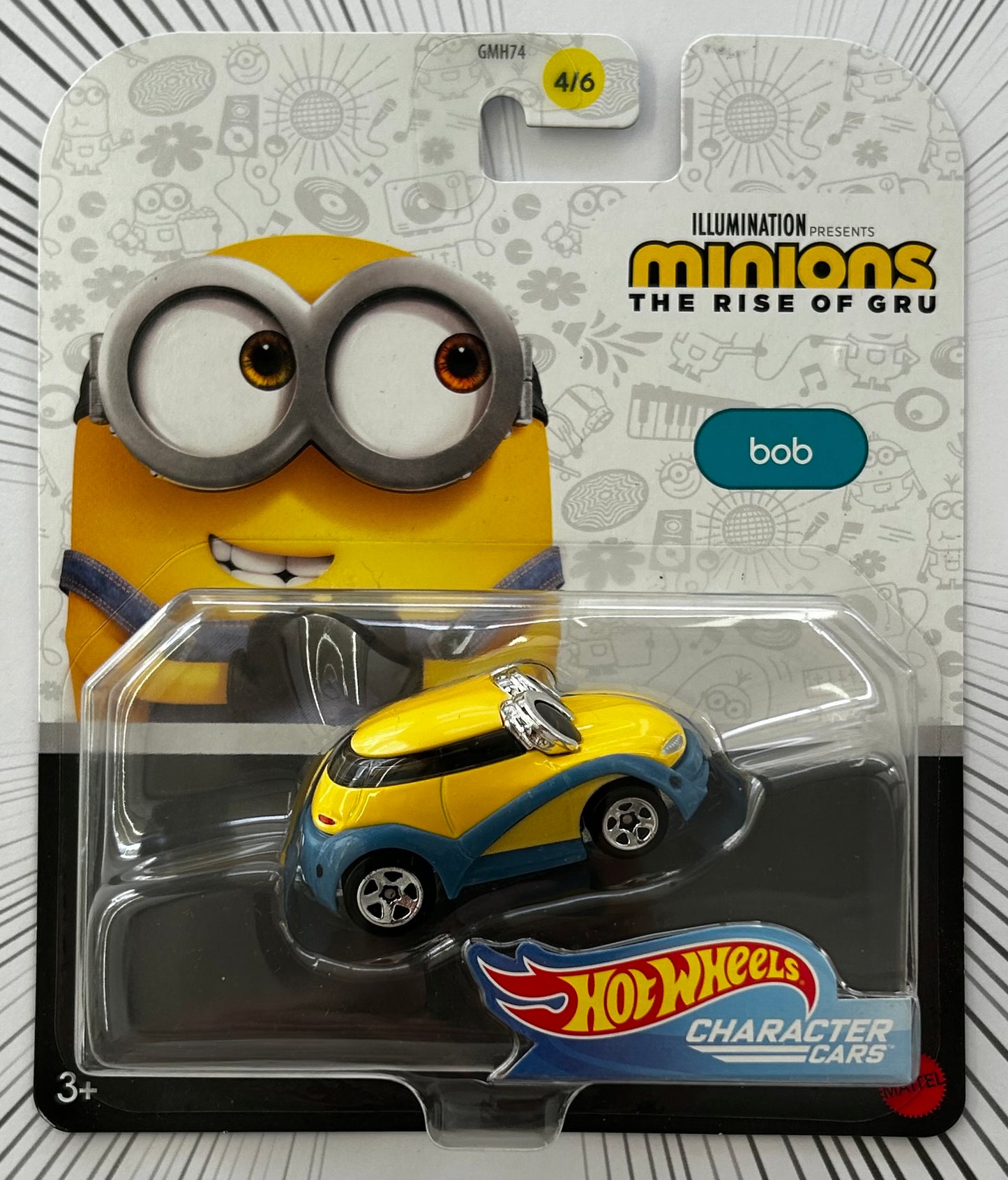 Mattel Hot Wheels Diecast Character Cars 1:64 - Bob Minions: The Rise of Gru 4/6