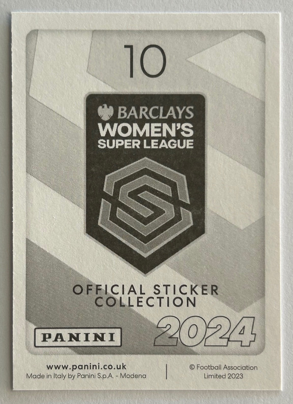 Panini Barclays Women's Super League 2024 - HOUGHTON (MANCHESTER CITY) Captain Sticker #10