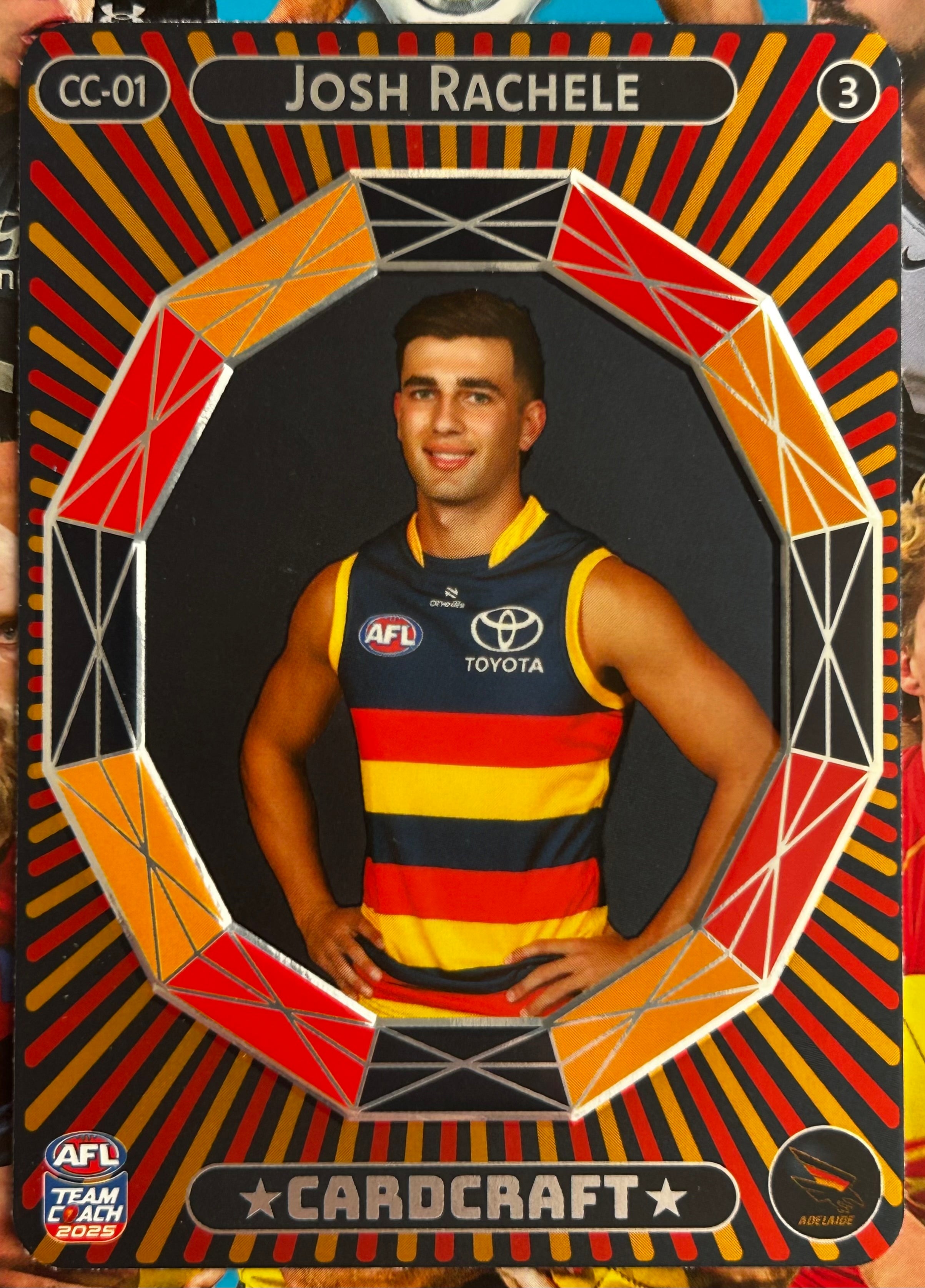 AFL Teamcoach 2025 - JOSH RACHELE (ADELAIDE CROWS) Card Craft CC-01 Po ...