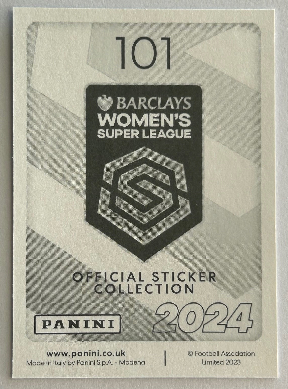Panini Barclays Women's Super League 2024 - Single BRISTOL CITY Stickers (#101 - #117)