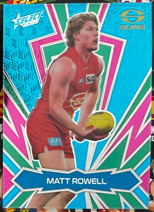 Select AFL 2025 Footy Stars - MATT ROWELL (GOLD COAST SUNS) Kmart Neon Dragon Scales LKN45