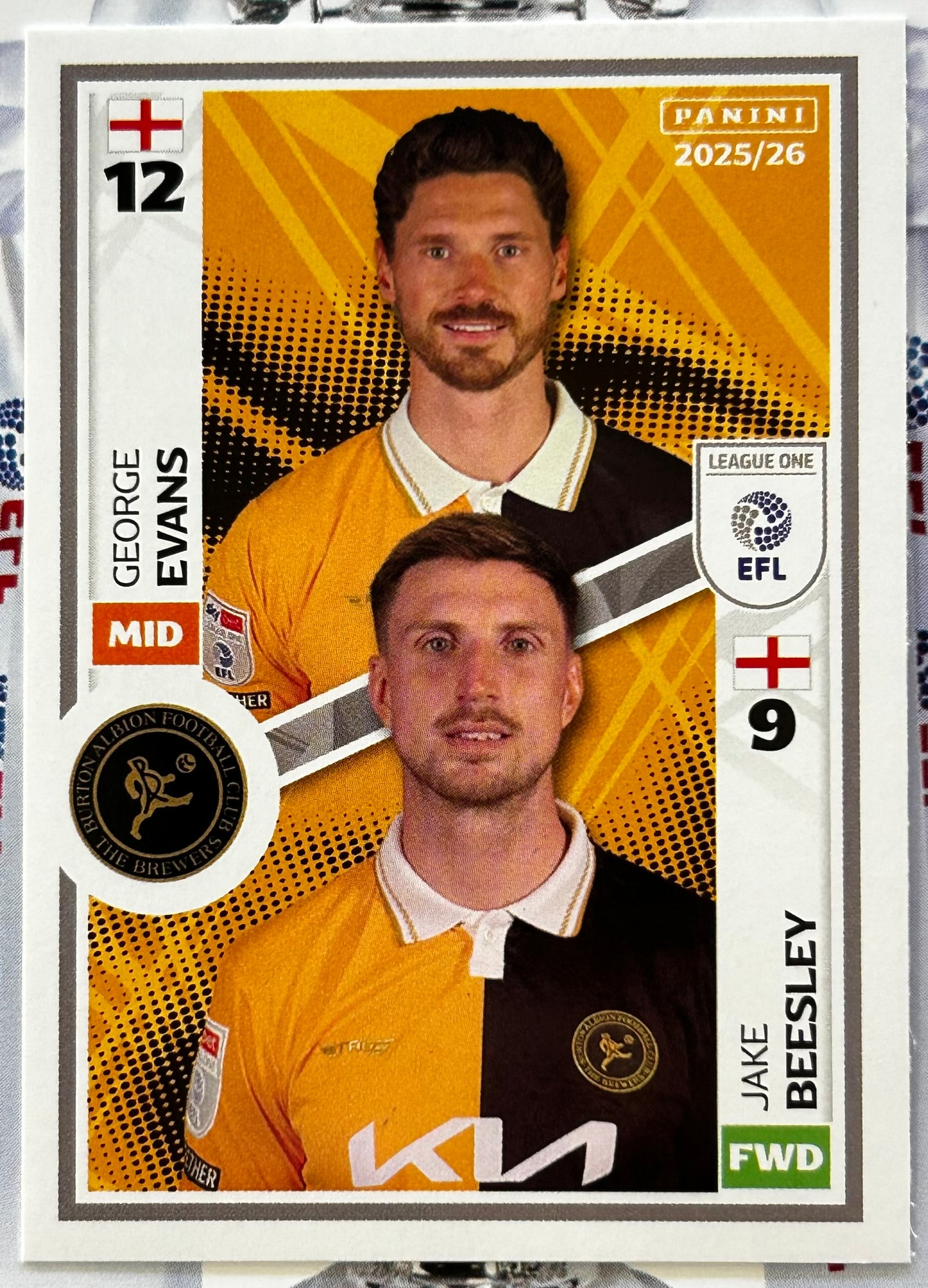 Panini EFL 2025-26 Sticker Collection - Single LEAGUE ONE Stickers (#485 - #532)