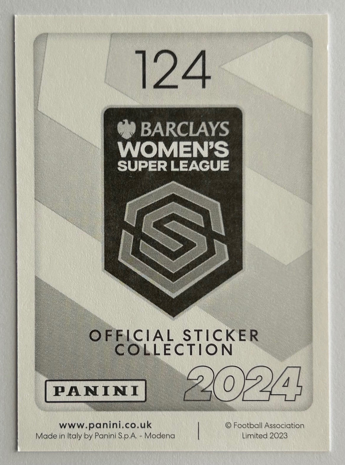 Panini Barclays Women's Super League 2024 - Single CHELSEA Stickers (#118 - #134)
