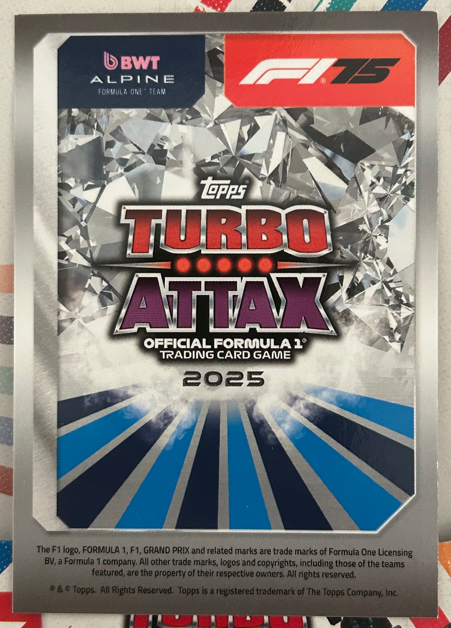 Topps F1 Turbo Attax 2025 - JACK DOOHAN (BWT ALPINE) Super Nova #345 *Red Parallel /499*