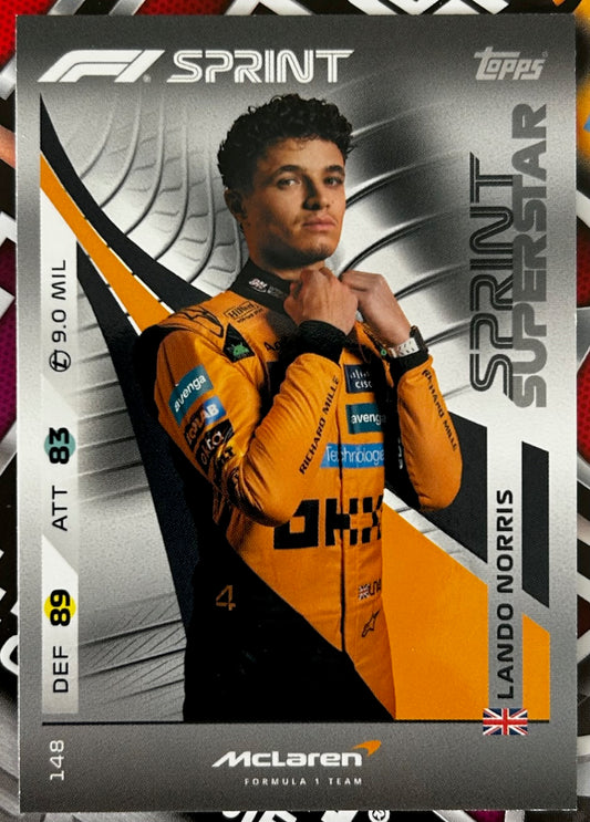 Topps F1 Turbo Attax 2025 - Single SPRINT SUPERSTARS, NATIONAL PRIDE & PSA Cards (#148 - #171)