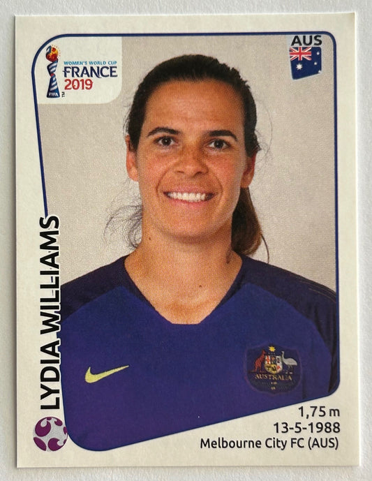 Panini FIFA Women's World Cup France 2019 - LYDIA WILLIAMS (AUSTRALIA) Sticker #178