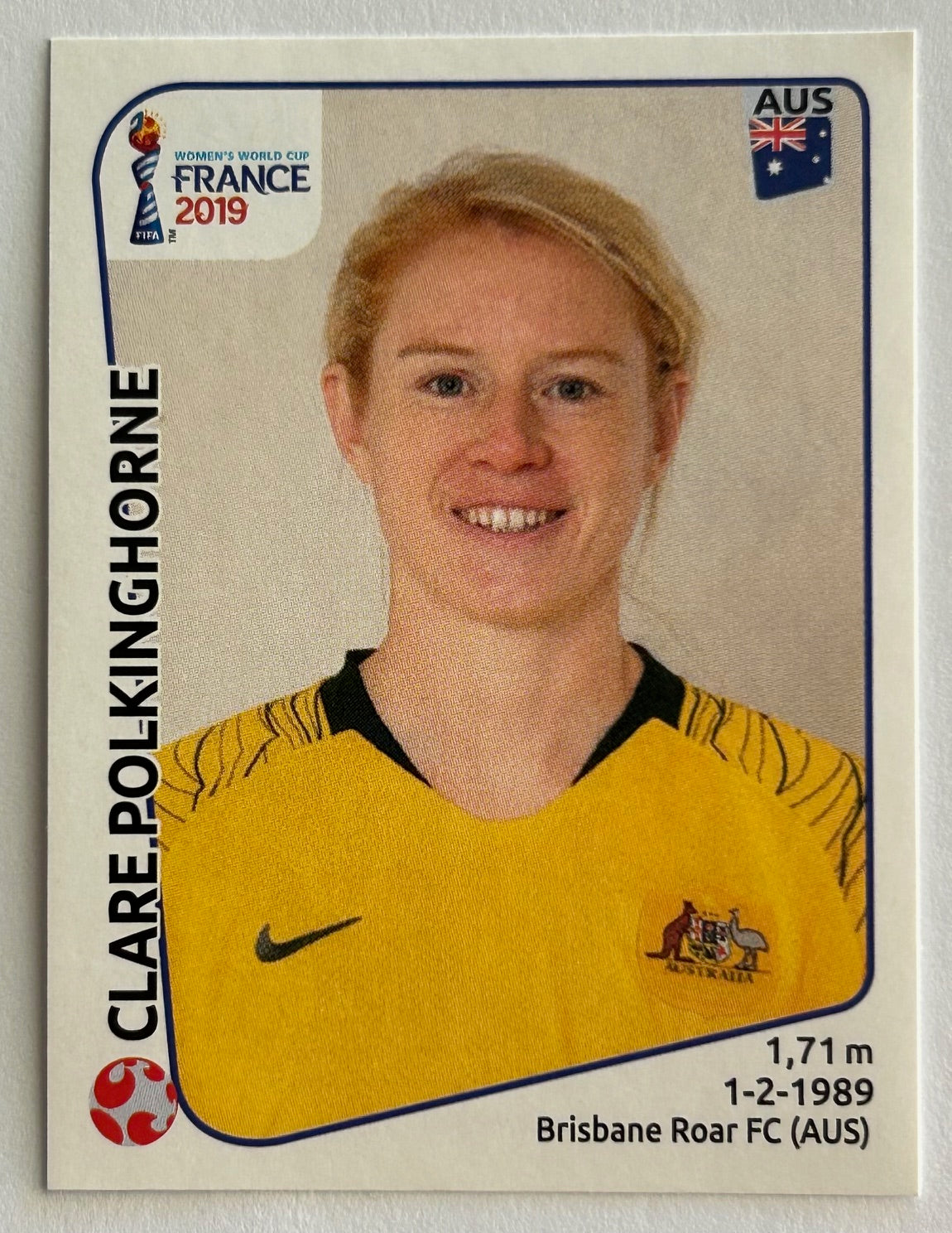 Panini FIFA Women's World Cup France 2019 - CLARE POLKINGHORNE (AUSTRALIA) Sticker #181