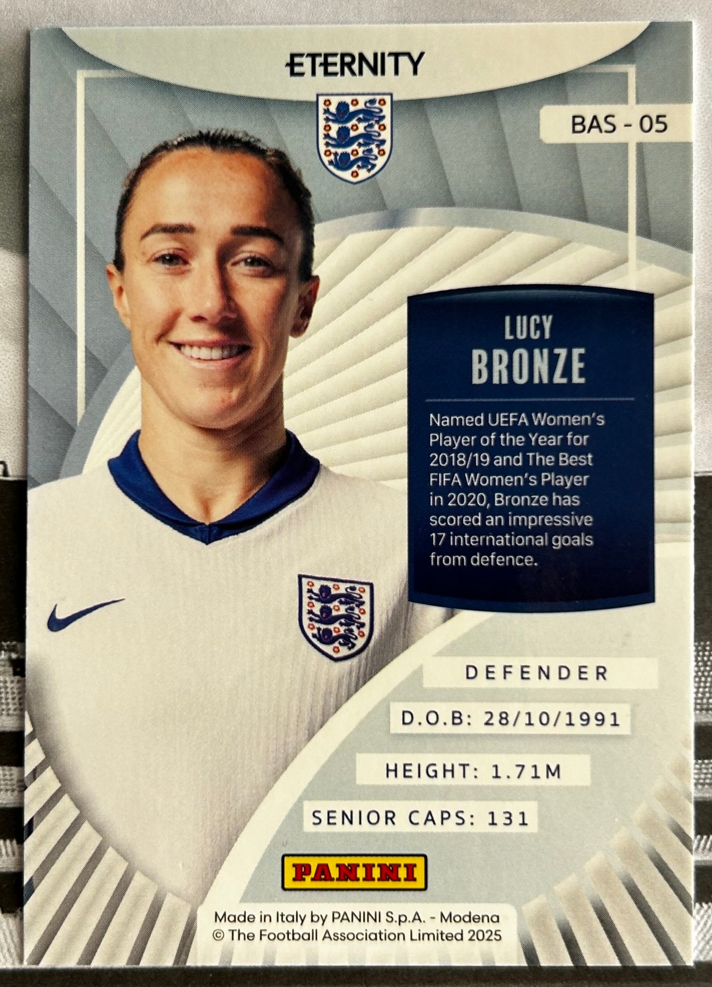 Panini Eternity Lionesses 2025 - LUCY BRONZE (ENGLAND) #BAS-05
