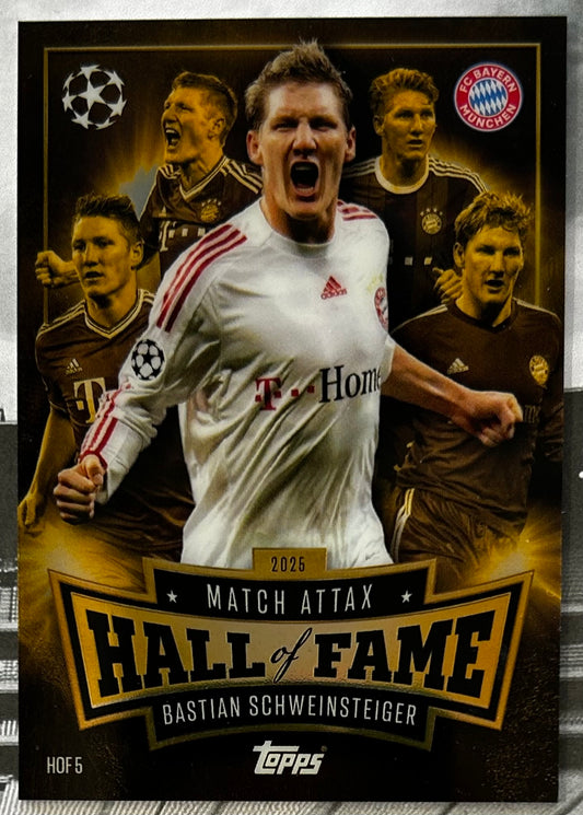 2025-26 Topps UCC Match Attax - BASTIAN SCHWEINSTEIGER (BAYERN MUNICH) Hall of Fame Chrome HOF5