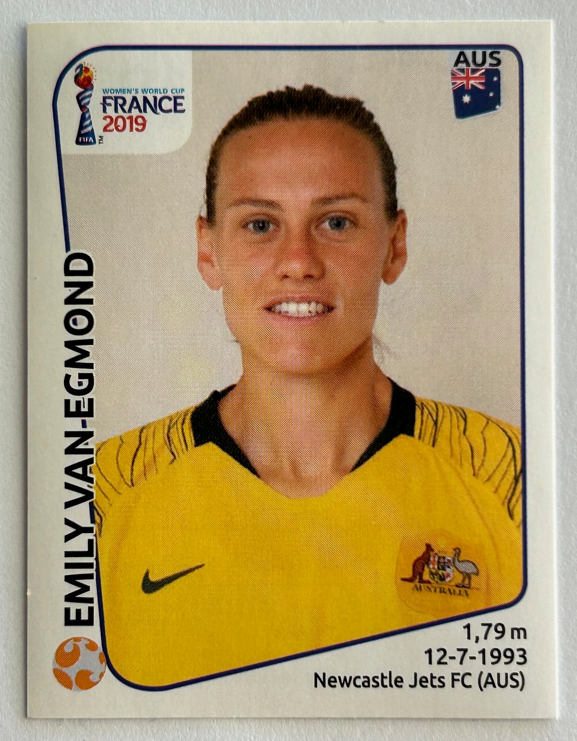Panini FIFA Women's World Cup France 2019 - EMILY VAN EGMOND (AUSTRALIA) Sticker #187