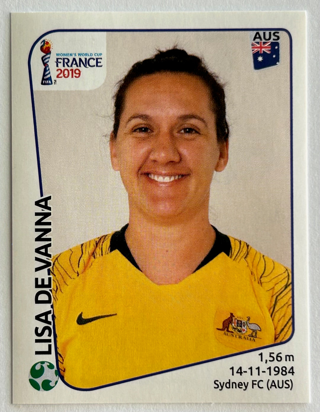 Panini FIFA Women's World Cup France 2019 - LISA DE VANNA (AUSTRALIA) Sticker #189