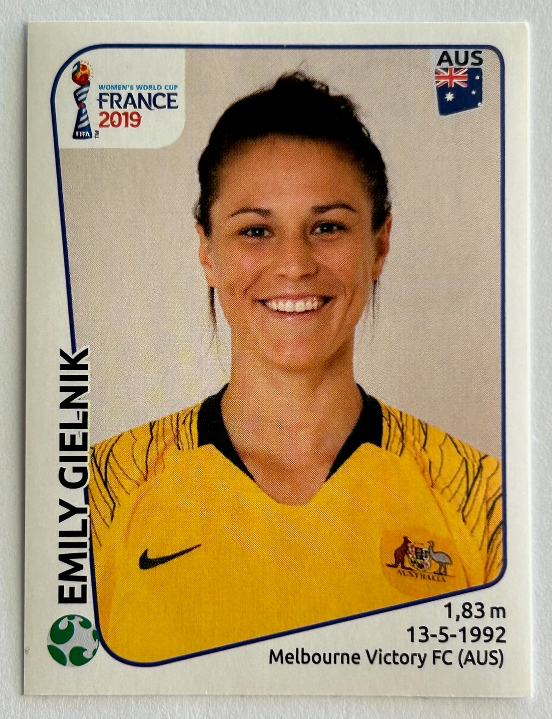 Panini FIFA Women's World Cup France 2019 - EMILY GIELNIK (AUSTRALIA) Sticker #191