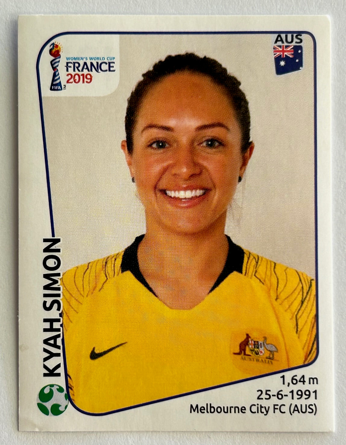 Panini FIFA Women's World Cup France 2019 - KYAH SIMON (AUSTRALIA) Sticker #193