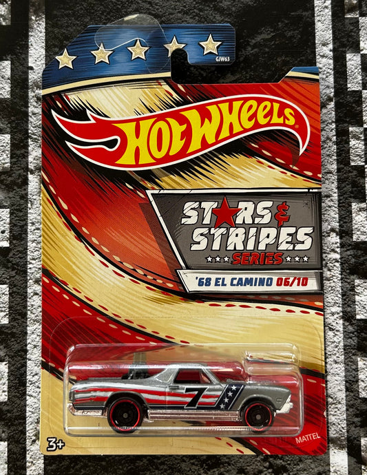 Mattel Hot Wheels Diecast 1:64 - '68 El Camino 06/10 Stars & Stripes Series