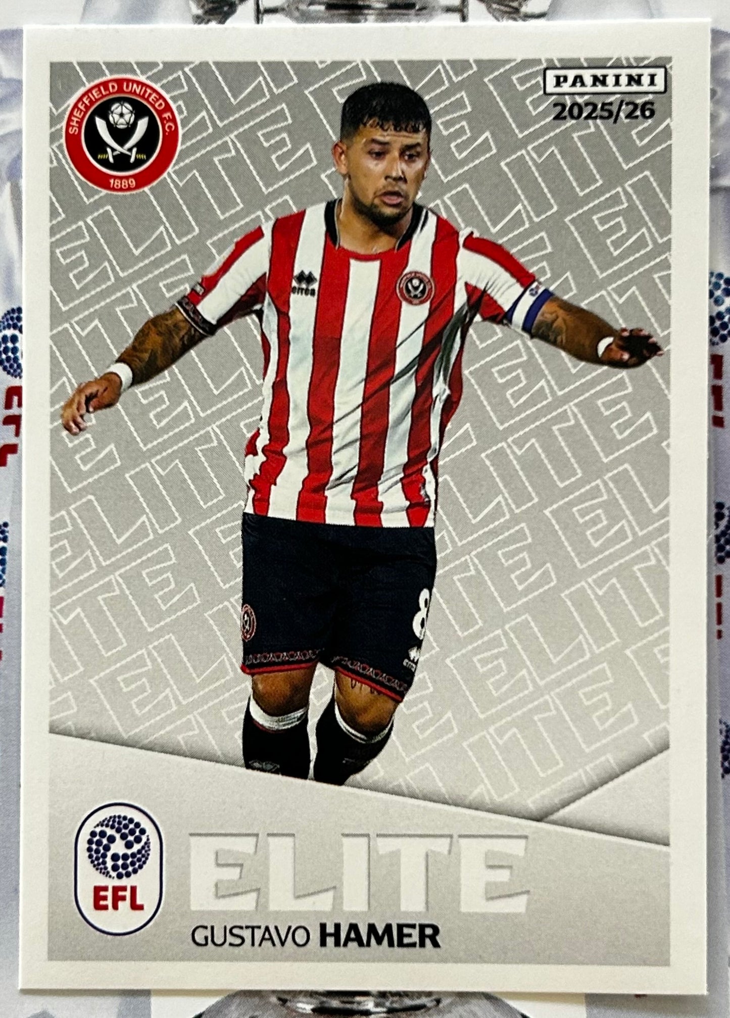 Panini EFL 2025-26 Sticker Collection - GUSTAVO HAMER (SHEFFIELD UNITED) Elite #241
