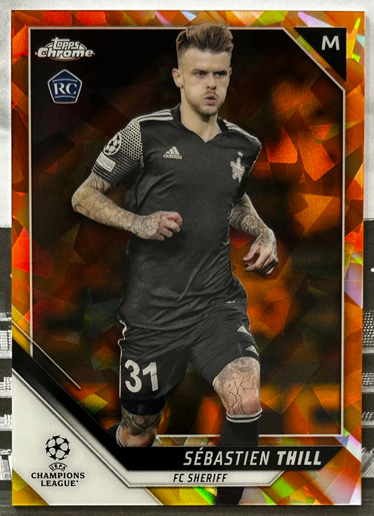 Topps UEFA Chrome Sapphire 2021-22 - SEBASTIEN THILL (FC SHERIFF) Rookie RC Orange Parallel #40 /50