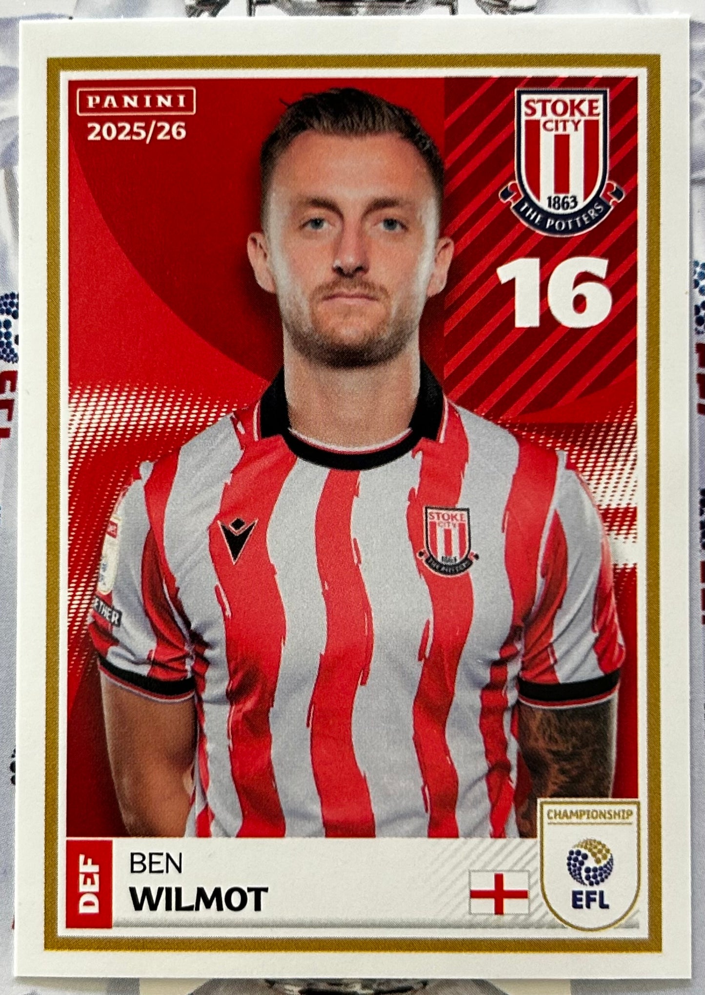 Panini EFL 2025-26 Sticker Collection - Single STOKE CITY Stickers (#383 - #400)