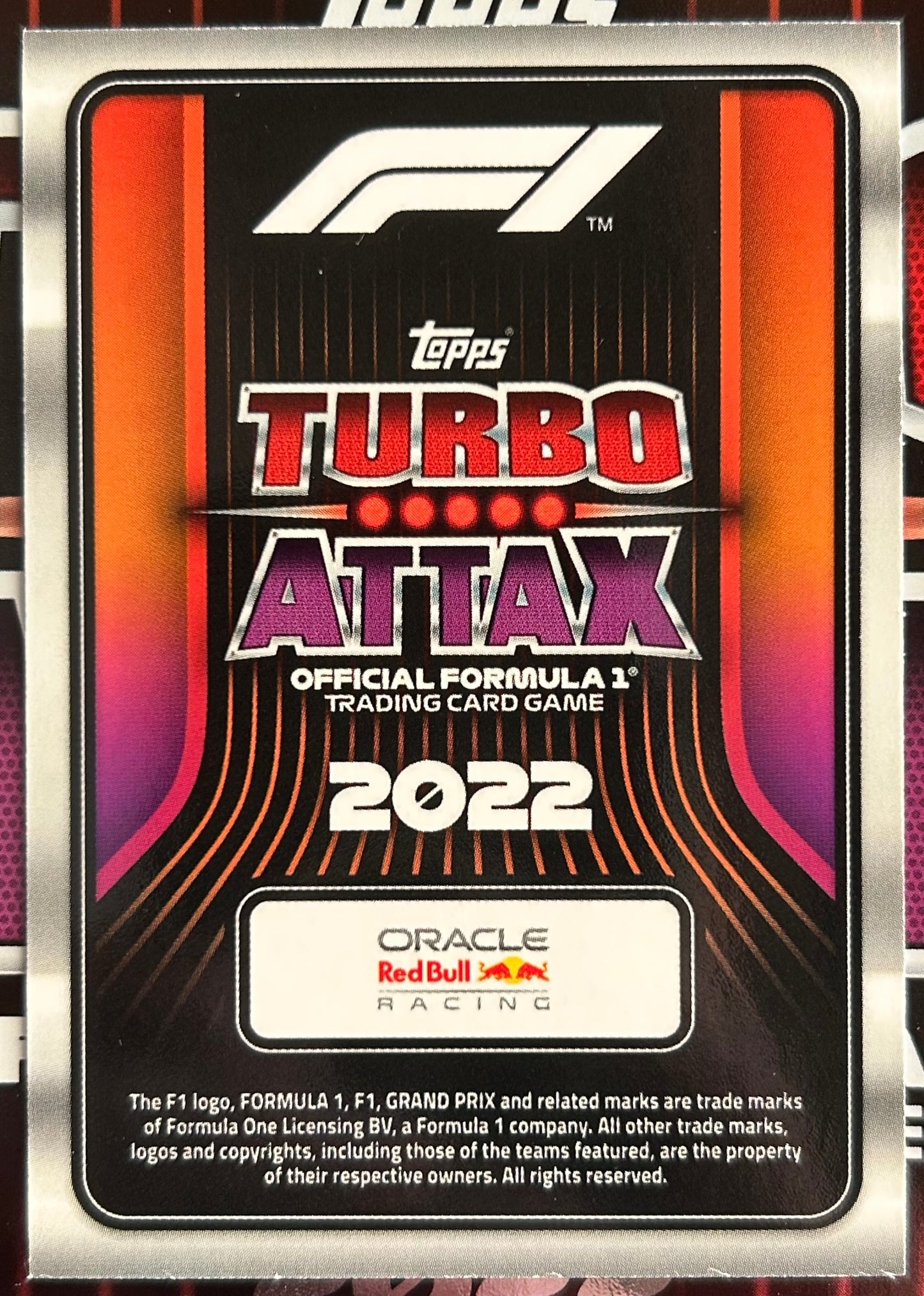 Topps F1 Turbo Attax 2022 - SERGIO PEREZ (ORACLE RED BULL) Diamond Limited Edition LE11D