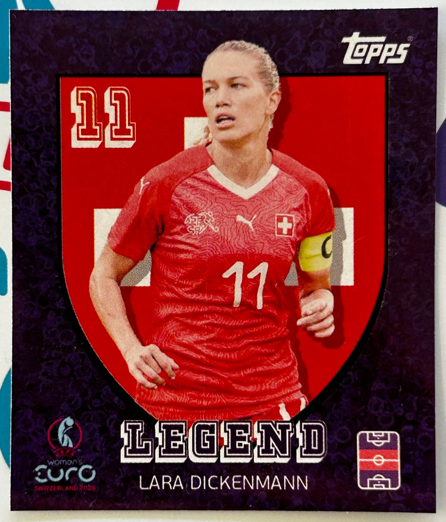 Topps UEFA Women's EURO 2025 Sticker Collection - LARA DICKENMANN (SWITZERLAND) Legend Holo Foil #308