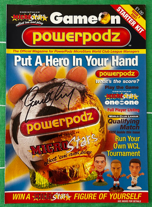 Corinthian MicroStars Powerpodz Game On Magazine Starter Kit - Issue 1 2001 (Signed by Gareth Barry)