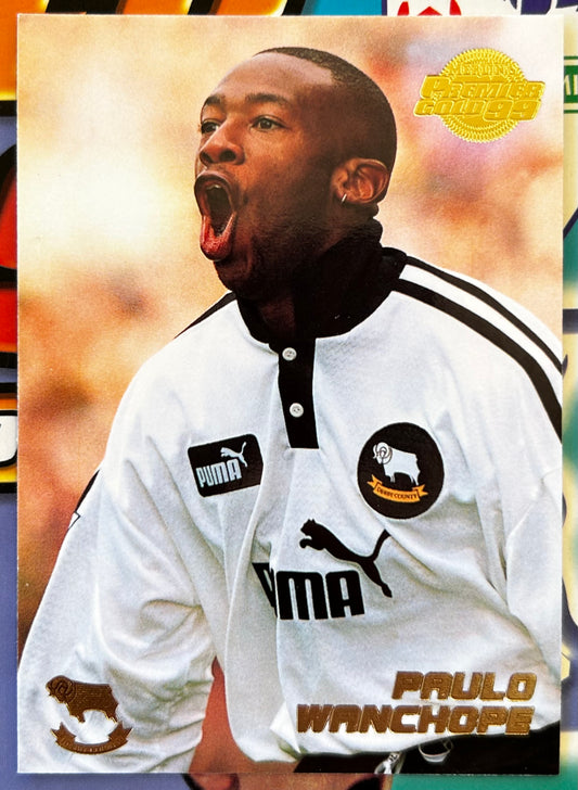 Merlin's Premier Gold 99 Trading Cards - PAULO WANCHOPE (DERBY COUNTY) #52