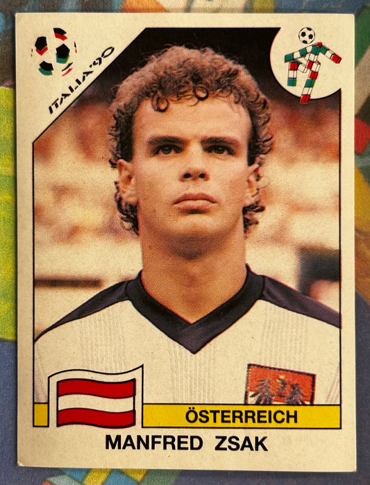 Panini FIFA World Cup Italia 90 Sticker - MANFRED ZSAK (AUSTRIA) #67
