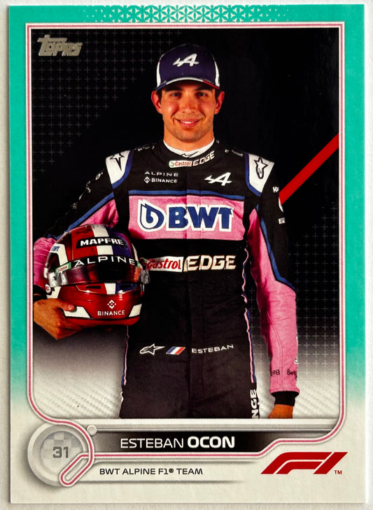 Topps Formula One Flagship 2022 - ESTEBAN OCON (BWT ALPINE F1 TEAM) #41 Aqua Parallel /199