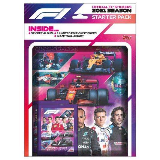 2021 Topps Formula 1 Stickers – Starter Pack (Album + 36 Stickers)