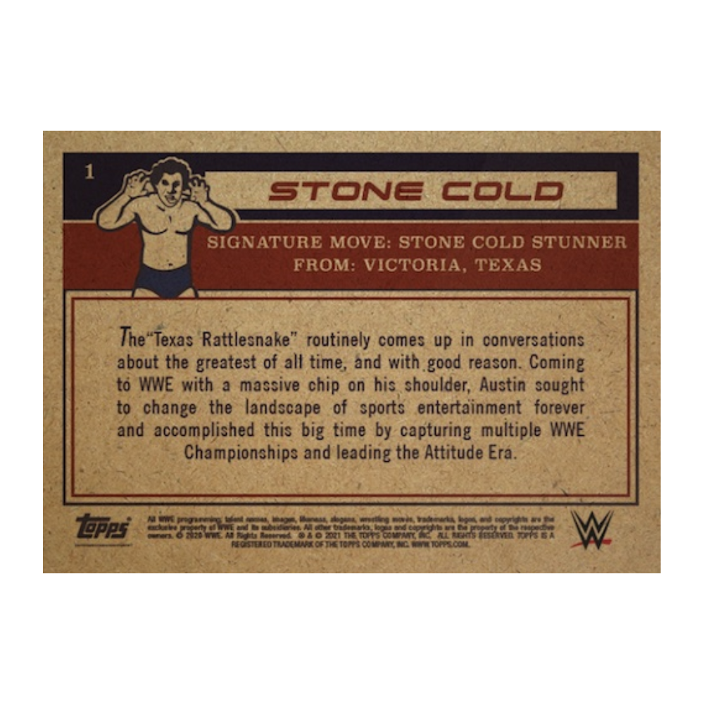 2021 Topps WWE Living Set - STONE COLD STEVE AUSTIN #01