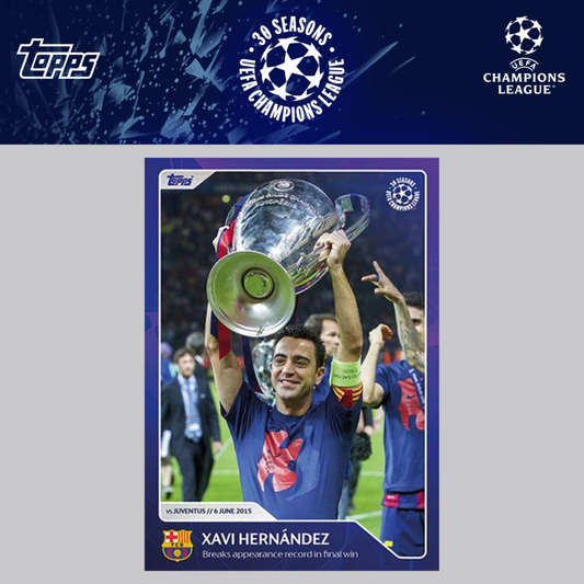 2023 Topps UEFA Champions League 30 Seasons Celebration - XAVI HERNANDEZ (FC BARCELONA) #006