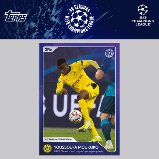 2023 Topps UEFA Champions League 30 Seasons Celebration - YOUSSOUFA MOUKOKO (BORUSSIA DORTMUND) #038