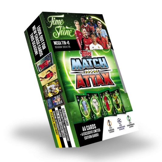 2024-25 Topps UCC Match Attax - TIME TO SHINE MEGA TIN #3 (44 Cards + 4 Limited Editions)