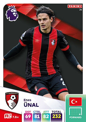 Panini Adrenalyn XL Premier League 2025 - Single AFC BOURNEMOUTH Cards (#10 - #27)