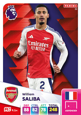 Panini Adrenalyn XL Premier League 2025 - Single ARSENAL Cards (#28 - #45)