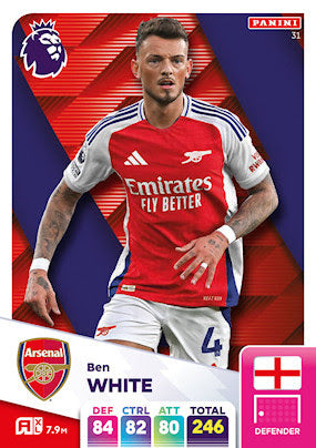 Panini Adrenalyn XL Premier League 2025 - Single ARSENAL Cards (#28 - #45)