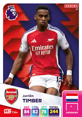 Panini Adrenalyn XL Premier League 2025 - Single ARSENAL Cards (#28 - #45)