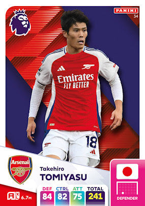 Panini Adrenalyn XL Premier League 2025 - Single ARSENAL Cards (#28 - #45)