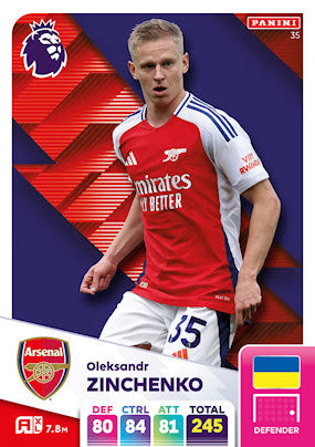 Panini Adrenalyn XL Premier League 2025 - Single ARSENAL Cards (#28 - #45)