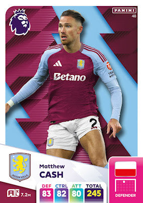 Panini Adrenalyn XL Premier League 2025 - Single ASTON VILLA FC Cards (#46 - #63)