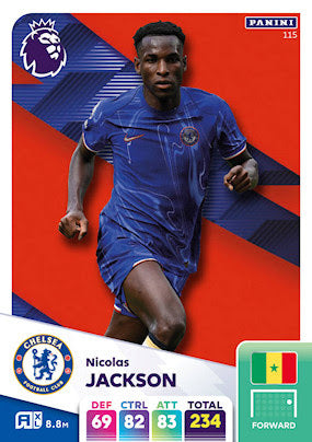 Panini Adrenalyn XL Premier League 2025 - Single CHELSEA Cards (#100 - #117)