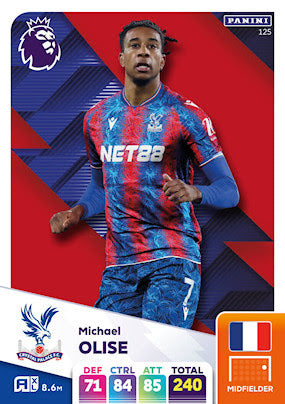 Panini Adrenalyn XL Premier League 2025 - Single CRYSTAL PALACE Cards (#118 - #135)