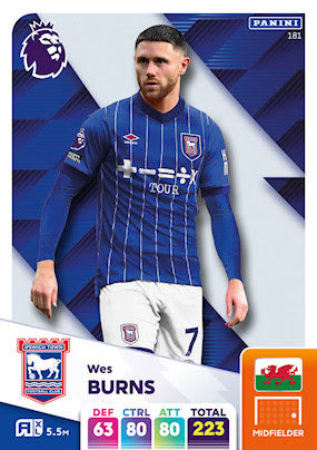 Panini Adrenalyn XL Premier League 2025 - Single IPSWICH TOWN Cards (#172 - #189)